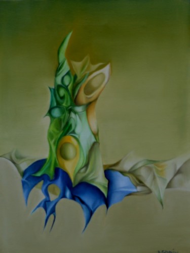 Peinture intitulée "plantes-aphrodisiaq…" par Jean Gounin, Œuvre d'art originale, Huile