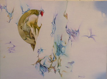 Peinture intitulée "le bal des vents pi…" par Jean Gounin, Œuvre d'art originale, Huile
