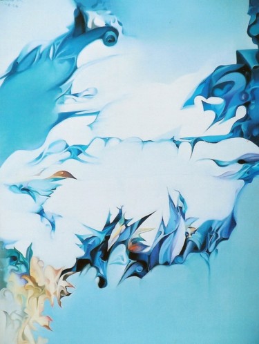 Pittura intitolato "combats-d-oiseaux-1…" da Jean Gounin, Opera d'arte originale, Olio