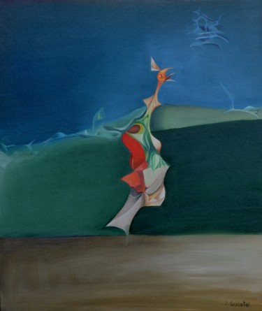 Peinture intitulée "l-oiseau-et-son-par…" par Jean Gounin, Œuvre d'art originale