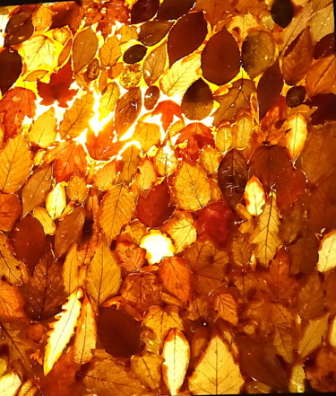 Mieux vaut l'automne que jamais Collages titled "Mieux vaut l'automn…" by Jean-Guy Alarie, Original Art, Acrylic