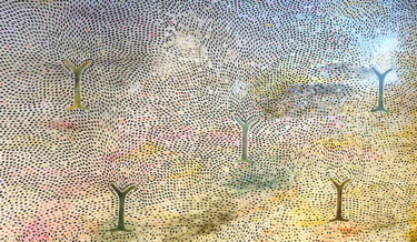 L'arbre dans ses feuilles Collages titled "L'arbre dans ses fe…" by Jean-Guy Alarie, Original Art, Collages