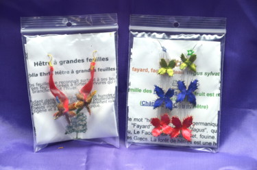 Boucles d'oreilles de noël Design intitulée "Boucles d'oreilles…" par Jean-Guy Alarie, Œuvre d'art originale, Bijoux