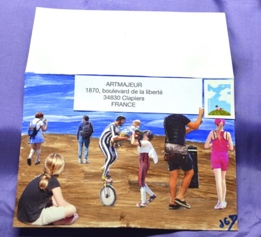 Enveloppe personnalisée-4 Collages intitulée "Enveloppe personnal…" par Jean-Guy Alarie, Œuvre d'art originale, Collages
