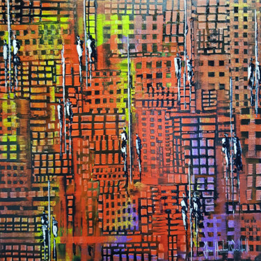 Malerei mit dem Titel "TRAM" von Jean-Humbert Savoldelli, Original-Kunstwerk, Acryl