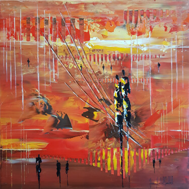 Peinture intitulée "ROUGE PASSION" par Jean-Humbert Savoldelli, Œuvre d'art originale, Acrylique