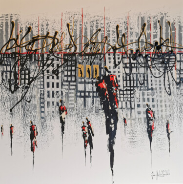 Картина под названием "GRANDS BOULEVARDS" - Jean-Humbert Savoldelli, Подлинное произведение искусства, Акрил