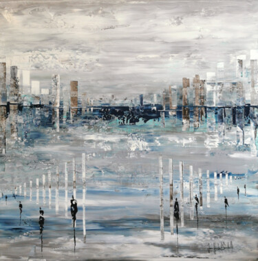 Peinture intitulée "THE BLUE WAY" par Jean-Humbert Savoldelli, Œuvre d'art originale, Acrylique