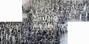 Painting titled "DIPTYQUE DÉCALÉ" by Jean-Humbert Savoldelli, Original Artwork, Acrylic