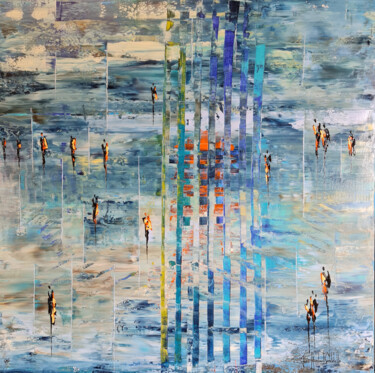 Картина под названием "BLUE WINDOW" - Jean-Humbert Savoldelli, Подлинное произведение искусства, Акрил