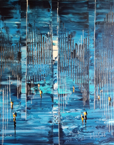 Pittura intitolato "OUT OF BLUE" da Jean-Humbert Savoldelli, Opera d'arte originale, Acrilico