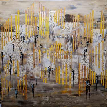 Malerei mit dem Titel "LES CHUTES" von Jean-Humbert Savoldelli, Original-Kunstwerk, Acryl