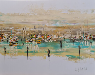 Painting titled "L'ÉCLAIRCIE 2021" by Jean-Humbert Savoldelli, Original Artwork, Acrylic Mounted on Wood Stretcher frame