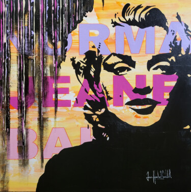 Painting titled "NORMA JEANE BAKER" by Jean-Humbert Savoldelli, Original Artwork, Acrylic Mounted on Wood Stretcher frame