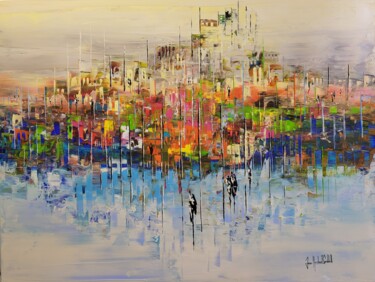 Pintura titulada "DREAM CITY" por Jean-Humbert Savoldelli, Obra de arte original, Acrílico Montado en Bastidor de camilla de…