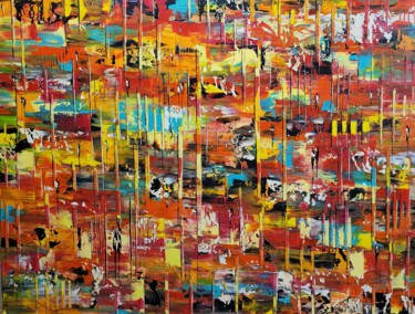 Painting titled "LOST IN A COLORFUL…" by Jean-Humbert Savoldelli, Original Artwork, Acrylic