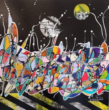 Pintura titulada "REBONDS" por Jean-Humbert Savoldelli, Obra de arte original, Acrílico Montado en Bastidor de camilla de ma…