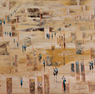 Malerei mit dem Titel "CHUQUICAMATA" von Jean-Humbert Savoldelli, Original-Kunstwerk, Acryl Auf Keilrahmen aus Holz montiert