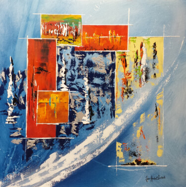 Painting titled "tsunami" by Jean-Humbert Savoldelli, Original Artwork, Acrylic