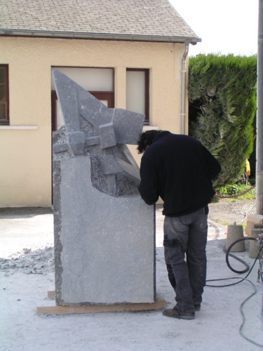 Sculpture intitulée "Naissance d'un scul…" par Jean-Jacques Abdallah, Œuvre d'art originale