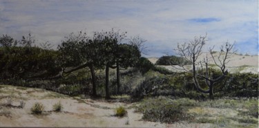 Painting titled "A capbreton vers la…" by Jean Jacques Ducom, Original Artwork, Oil