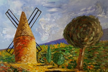 Peinture intitulée "moulin.jpg" par Jean-Jacques Gastaud, Œuvre d'art originale