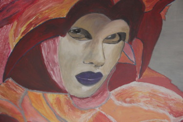Peinture intitulée "masque Carnaval de…" par Jean-Jacques Gastaud, Œuvre d'art originale, Acrylique