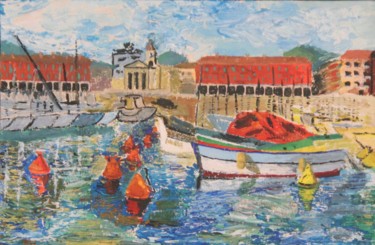 Peinture intitulée "port-de-nice-1" par Jean-Jacques Gastaud, Œuvre d'art originale, Aquarelle