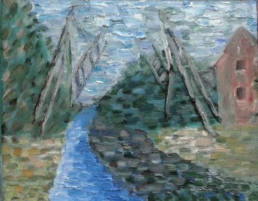 Peinture intitulée "Pont de Langlois (…" par Jean-Jacques Gastaud, Œuvre d'art originale, Huile