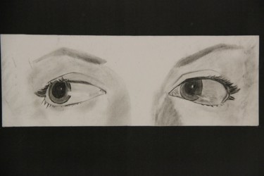 Dessin intitulée "Etude des yeux" par Jean-Jacques Gastaud, Œuvre d'art originale, Pastel