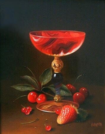 Peinture intitulée "Coupe et fruits" par Jean-Jacques Hauser, Œuvre d'art originale
