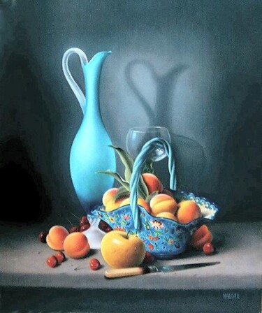 Peinture intitulée "La cruche bleue" par Jean-Jacques Hauser, Œuvre d'art originale, Autre