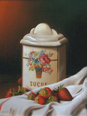 Painting titled "Sucrier" by Jean-Jacques Hauser, Original Artwork