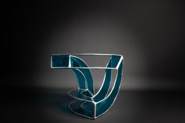 Sculpture titled "Infiniment bleu 4 a…" by Jean-Jacques Joujon (JimaJine), Original Artwork, Glass