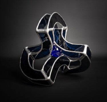 雕塑 标题为“Infiniment bleu 6 a…” 由Jean-Jacques Joujon (JimaJine), 原创艺术品, 玻璃