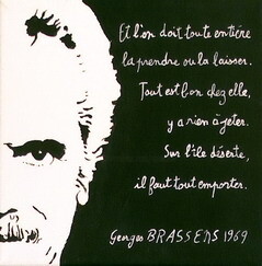 Peinture intitulée "Brassens" par Jean-Jacques Mazzella, Œuvre d'art originale, Huile