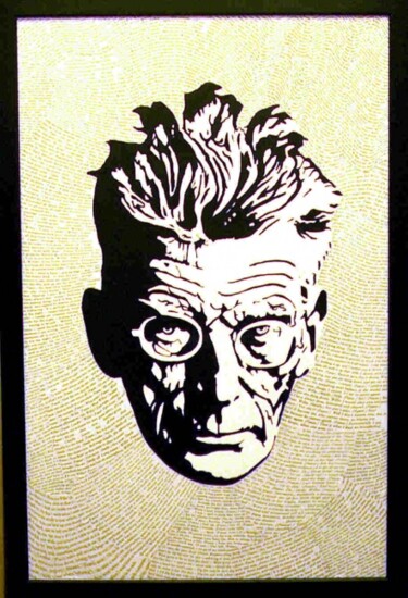Peinture intitulée "samuel Beckett" par Jean-Jacques Mazzella, Œuvre d'art originale