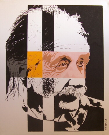 Peinture intitulée "Einstein" par Jean-Jacques Mazzella, Œuvre d'art originale, Huile