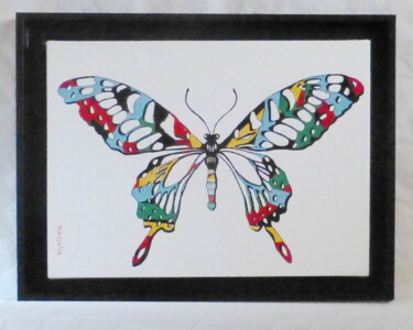 Peinture intitulée "papillonus mysticus" par Jean-Jacques Mazzella, Œuvre d'art originale, Huile