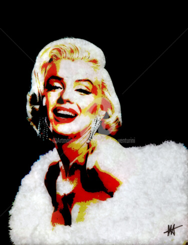 绘画 标题为“Marilyn duvet” 由Jean-Jacques Venturini, 原创艺术品, 数字油画