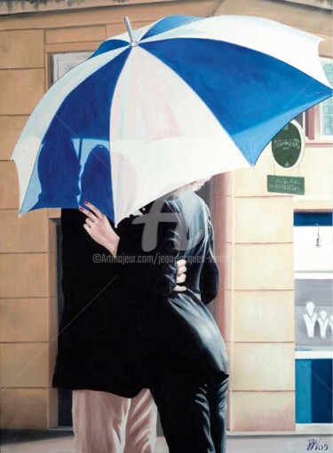 Картина под названием "Le baiser" - Jean-Jacques Venturini, Подлинное произведение искусства