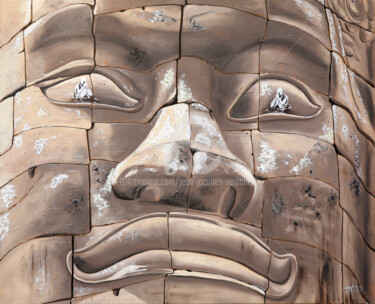 绘画 标题为“Free Tibet” 由Jean-Jacques Venturini, 原创艺术品, 油 安装在木质担架架上
