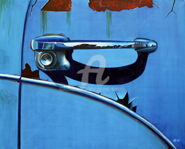 Ζωγραφική με τίτλο "Génération pétrole/8" από Jean-Jacques Venturini, Αυθεντικά έργα τέχνης, Λάδι Τοποθετήθηκε στο Ξύλινο φο…