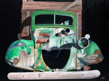 Peinture intitulée "Génération pétrole…" par Jean-Jacques Venturini, Œuvre d'art originale, Huile Monté sur Châssis en bois