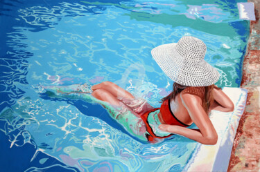 Peinture intitulée "L'étreinte de l'eau" par Jean-Jacques Venturini, Œuvre d'art originale