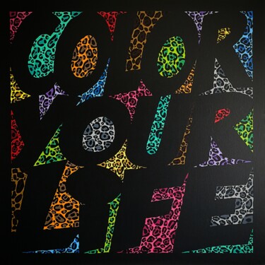 绘画 标题为“Color your life (pa…” 由Jean Jam, 原创艺术品, 丙烯 安装在木质担架架上