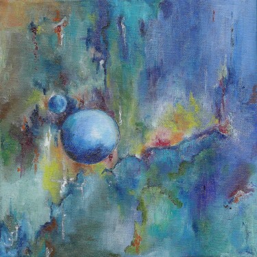Картина под названием "In a blue mood (1)" - Jean Jourdan, Подлинное произведение искусства, Масло Установлен на Деревянная…