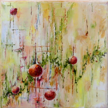 Painting titled "En équilibre" by Jean Jourdan, Original Artwork, Oil Mounted on Wood Stretcher frame