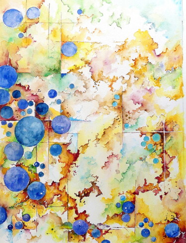 Painting titled "Prétexte N°2" by Jean Jourdan, Original Artwork, Watercolor