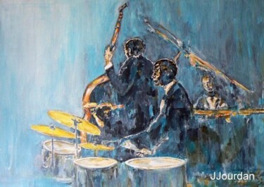 Картина под названием "-- couleur blues-" - Jean Jourdan, Подлинное произведение искусства, Акрил